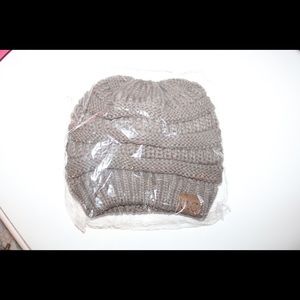 CC Beanie with ponytail hole